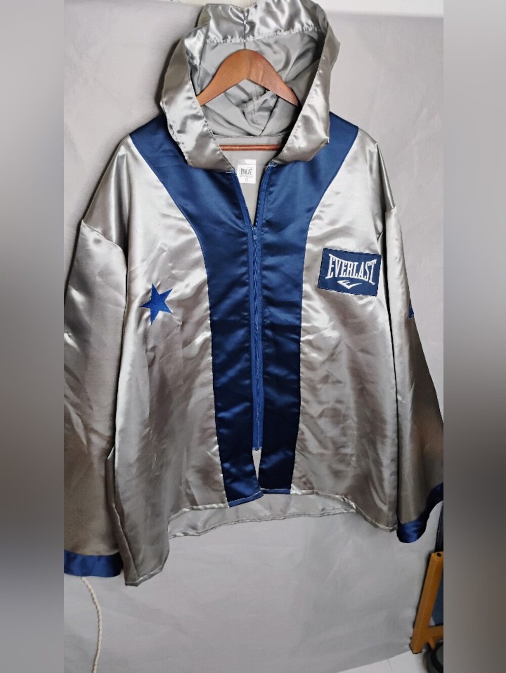 Everlast Boxing Ring Silver And Blue Dallas Cowboys Entrance Jacket XXL